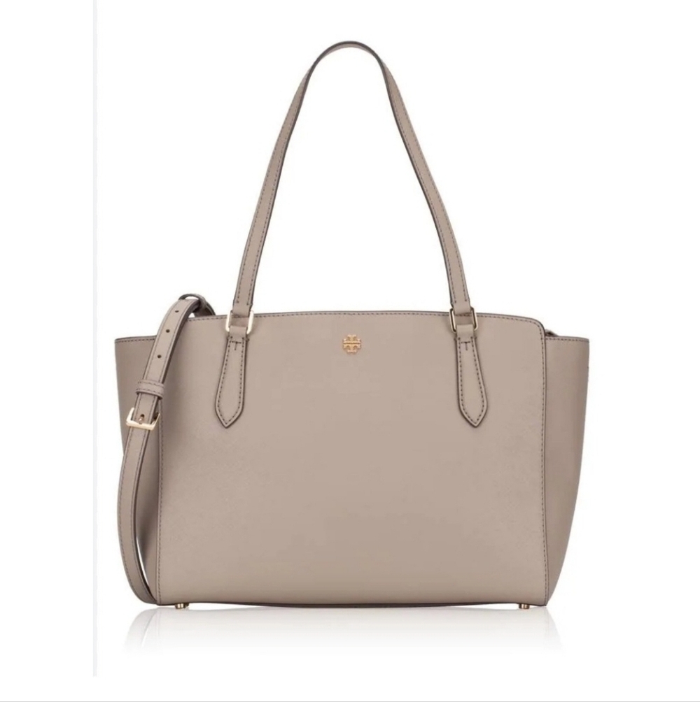 Tory Burch Emerson saffiano leather Small Top Zip Tote